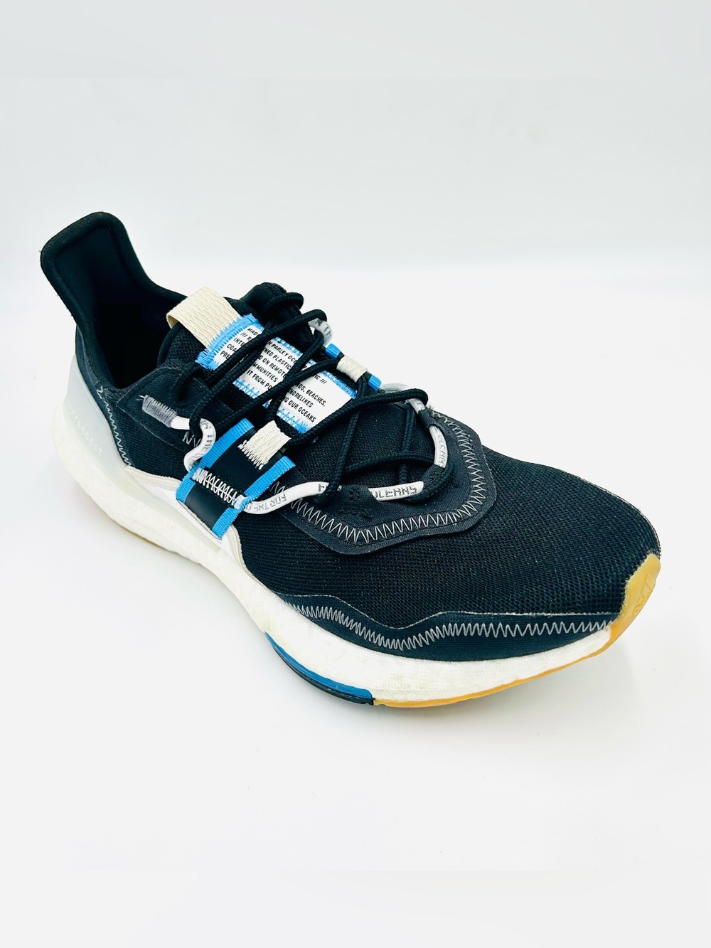 Adidas Ultraboost 22 Parley Running Shoes Black Blue Men’s Size 9.5 HQ6533